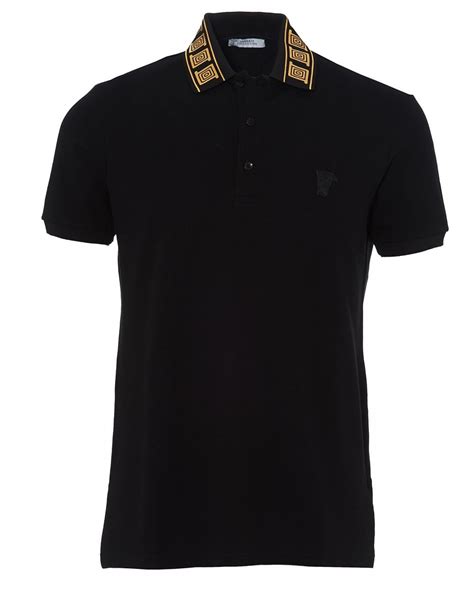 versace gold back polo shirt|Versace polo shirt price.